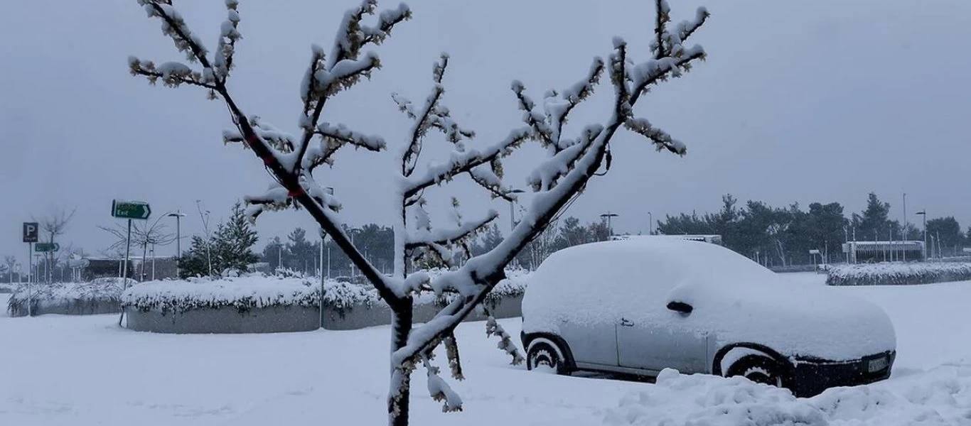 Χιόνια στη βόρεια Ελλάδα - Στα «λευκά» και η Πάρνηθα (βίντεο)